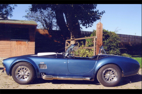 blue car