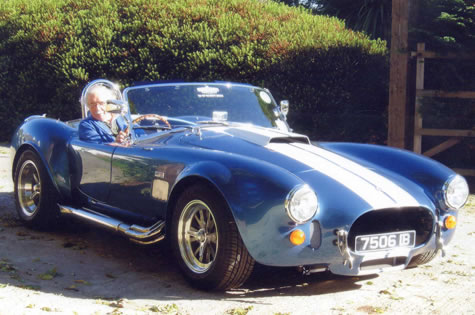 blue car