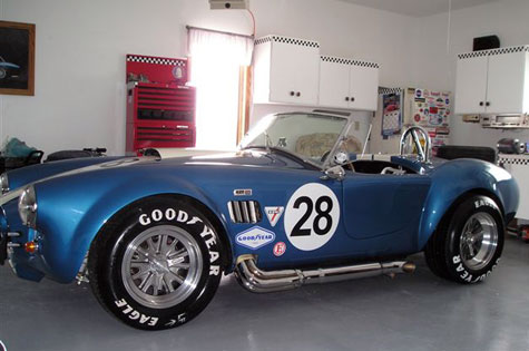 blue car
