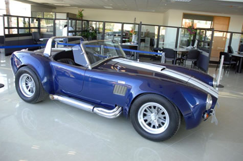 blue car