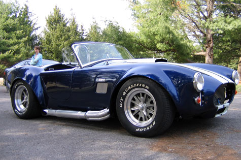 blue car